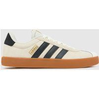 adidas Women/'s VL Court 3.0 Shoes, White/Grey Six/Gold Metallic, 5 UK