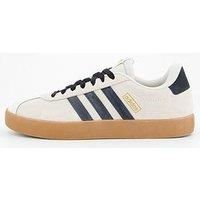 adidas Women/'s VL Court 3.0 Shoes, White/Grey Six/Gold Metallic, 4 UK
