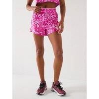 Adidas Womens Train Essentials Printed Shorts - Bliss Lilac