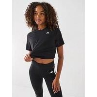 adidas Women/'s Train Essentials Boxy Workout Tee, Black, XL