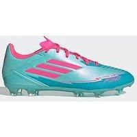 Adidas Men'S F50 League Messi Firm Ground Football Boots - Flash Aqua / Lucid Pink