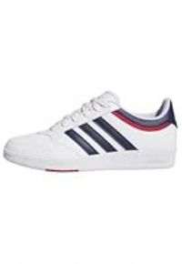 adidas Unisex Hoops 4.0 Shoes, Cloud White/Dark Blue/Team Power Red 2, 8 UK