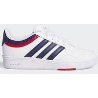 adidas Hoops 4.0 Shoes, FTWR White/Dark Blue/Team Power red 2, 4 UK Child