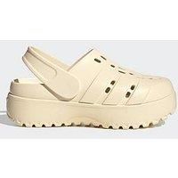 Adidas Sportswear Womens Adilette Platform Clogs - White