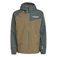 adidas Men/'s Terrex Multi 2 Layer RAIN.RDY Jacket, Olive Strata/Legend Ivy, S
