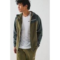 Adidas Terrex Mens Multi 2L Rain J - Olive