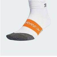 adidas Unisex Terrex HEAT.RDY Trail Running Speed Ankle Socks, semi impact orange/white, 8.5-10