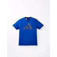 Adidas Junior Boys Train Essentials Camo T-Shirt - Blue