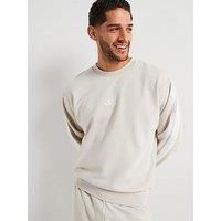 Adidas Sportswear Mens Essentials 3-Stripe French Terry Sweatshirt - Grey