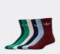 Adidas Originals Mens Trefoil Cushion Crew Socks 6 Pairs - White