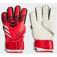 adidas Predator Match Fingersave Goalkeeper Gloves, Recycled Polyester, Red