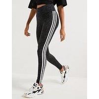 Adidas Originals Womens Snakeskin Allover Print Leggings - Black