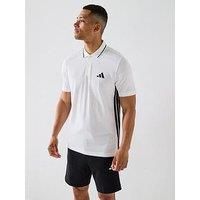 Adidas Sportswear Men'S Essentials 3-Stripes PiquÉ Polo Shirt - White