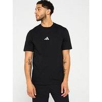 Adidas Sportswear Men'S Essentials Small Logo Single Tee - Black