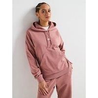 adidas Women/'s ESSENTIALS SMALL LOGO FRENCH TERRY HOODIE, warm clay/white, XS