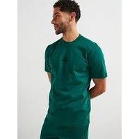 Adidas Sportswear Men'S Essentials Small Logo Single Jersey Tee - Collegiate Green/Black