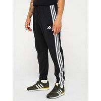 adidas Men/'s Essential Three Stripes Woven Pant, Black/White, M