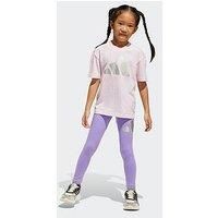 Adidas Sportswear Kids Girls Seasonal Essentials Glam Cotton Set - Pink