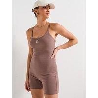 Adidas Originals Womens Essentials Rib Bodysuit - Brown
