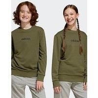 Adidas Sportswear Junior Boys Essentials Crew Sweatshirt - Green