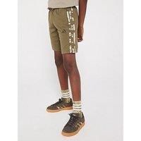 Adidas Sportswear Junior Boys Seasonal Essentials Camo Shorts - Olive Strata