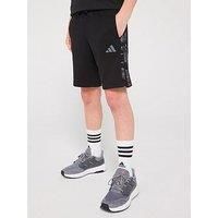 Adidas Sportswear Junior Boys Seasonal Essentials Camo Shorts - Black