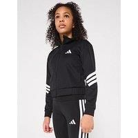 adidas Girl/'s ALL SPORTS NXT FULL-ZIP HOODIE, black/white, 9-10 Years