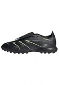 adidas Unisex Predator League Fold-Over Tongue Turf Football Boots, Core Black/Carbon/Lucid Lemon, 9 UK