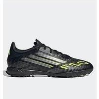 adidas Unisex F50 League Turf Football Boots, Core Black/Iron Metallic/Lucid Lemon, 12 UK