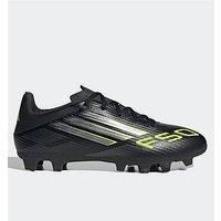 adidas Unisex F50 Club Firm Multi Ground Football Boots, Core Black/Iron Metallic/Lucid Lemon, 7.5 UK