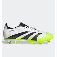 adidas Unisex Predator League Soft Ground Football Boots, Cloud White/Core Black/Lucid Lemon, 10 UK