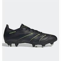 adidas Unisex Predator League Soft Ground Football Boots, Core Black/Carbon/Lucid Lemon, 12 UK