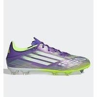 adidas Unisex F50 League Firm Ground Football Boots, Purple Rush/Cloud White/Lucid Lemon, 9 UK