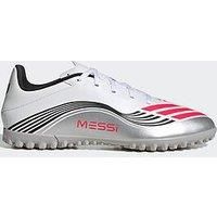 adidas Unisex F50 Messi Club Turf Football Boots, FTWR White/Lucid red/Silver met, 9.5 UK