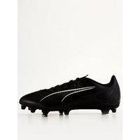 PUMA Unisex Ultra 5 Play FG/AG Soccer Shoe, Black White, 8.5 UK