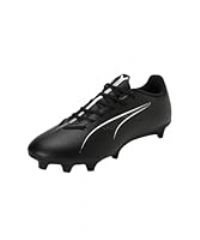 PUMA Unisex Ultra 5 Play FG/AG Soccer Shoe, Black White, 8 UK