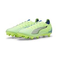 PUMA Unisex Ultra 5 Match FG/AG Soccer Shoe, Fizzy Apple White-BLUEMAZING, 9 UK