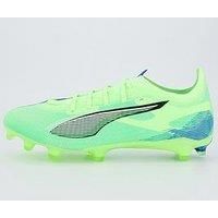 PUMA Unisex Ultra 5 Match FG/AG Soccer Shoe, Fizzy Apple White-BLUEMAZING, 8.5 UK