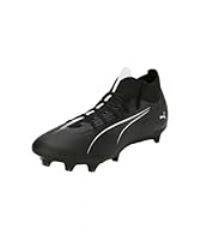 PUMA Unisex Ultra 5 Match+ FG/AG Soccer Shoe, Black White, 8 UK