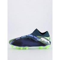 PUMA Unisex Future 7 PRO FG/AG Soccer Shoe, Gray Skies White-Fizzy Apple, 7 UK