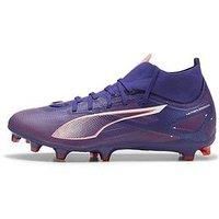 PUMA Unisex Ultra 5 Match+ FG/AG Soccer Shoe, Lapis Lazuli White-Sunset Glow, 7.5 UK