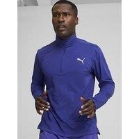 Puma Mens Running Favorite 1/4 Zip - Blue