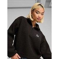 PUMA Women/'s Classics Winterized Half Zip Top, black, S