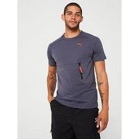 PUMA Mens Pocket T-Shirt Galactic Grey M