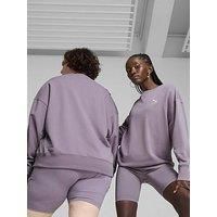 PUMA Better Classics Women/'s Relaxed Fit Crew Neck, Plum Purple Shovels, XS