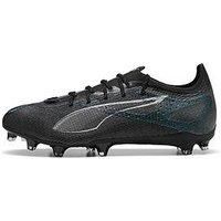 PUMA Unisex Ultra 5 PRO FG/AG Soccer Shoe, Black Silver-Bright Aqua, 12 UK