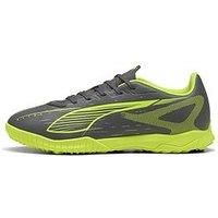 PUMA Unisex Ultra 5 Play TT Soccer Shoe, Matte Aged Silver-Yellow Alert Aged Silver, 8 UK