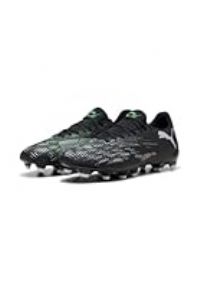 PUMA Unisex Future 8 Play FG/AG Soccer Shoe, Black Silver-Fluo Green, 6 UK