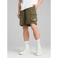 PUMA ESS No. 1 Logo Woven Cargo Shorts 9" Loden Green
