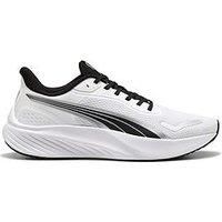 PUMA Unisex Pounce LITE Road Running Shoe, White Black, 8 UK